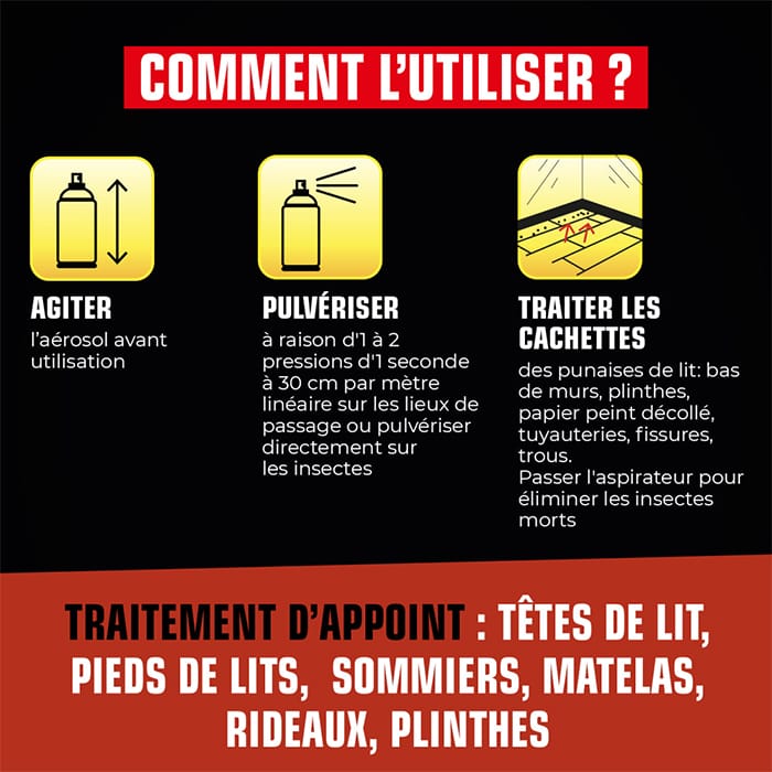 Aérosol foudroyant punaises de lit Kapo 400ml