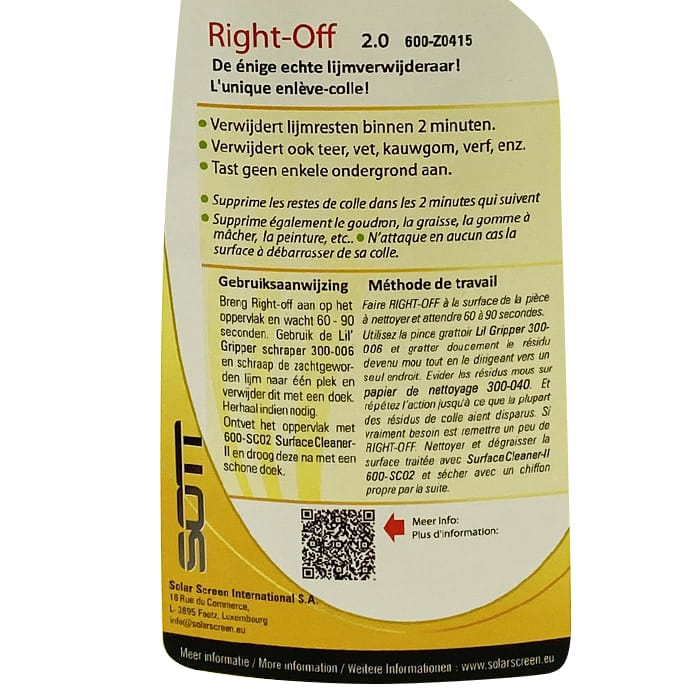 Dissolvant de colles anciennes Right-off 1L