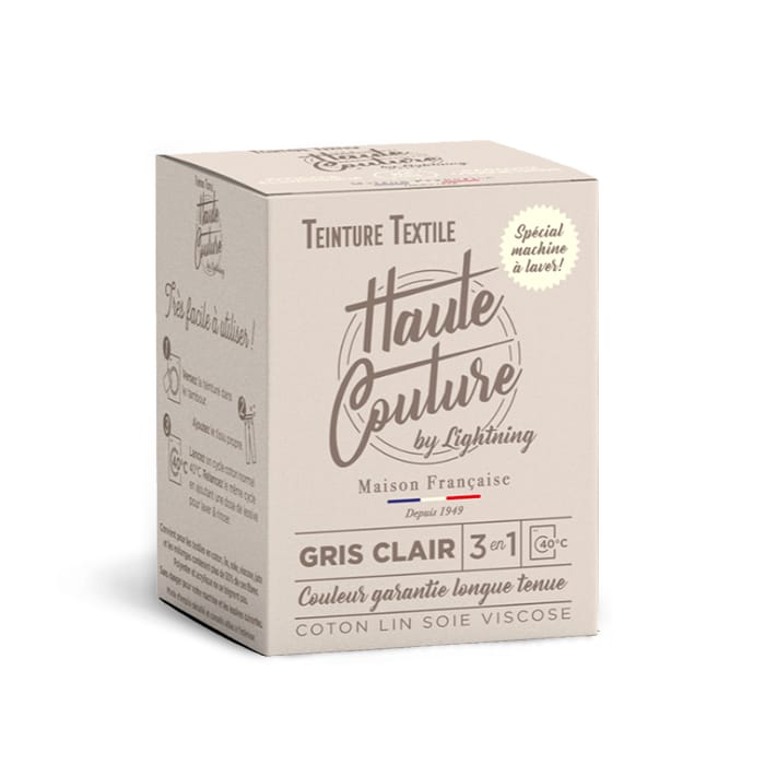 Teinture Textile Gris Clair Haute Couture