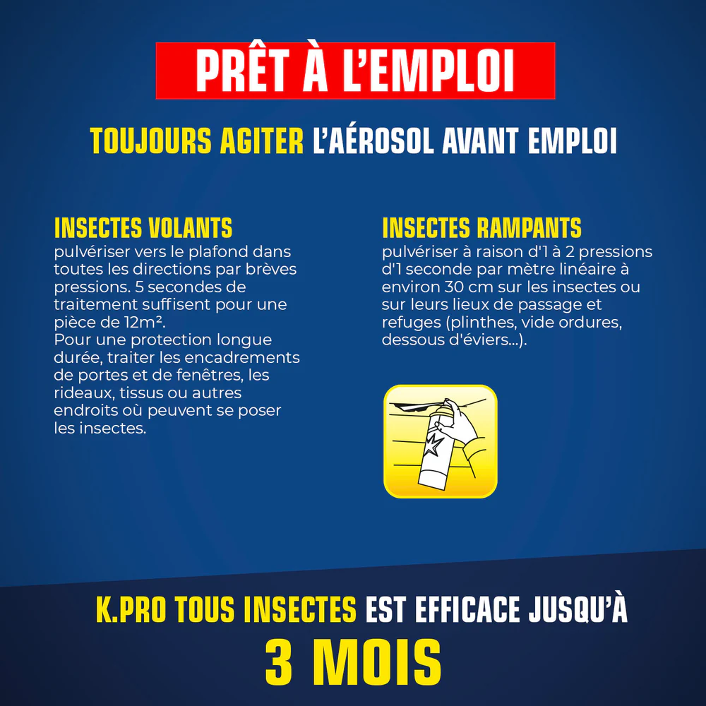 Aérosol tout insectes Krpo 300ml