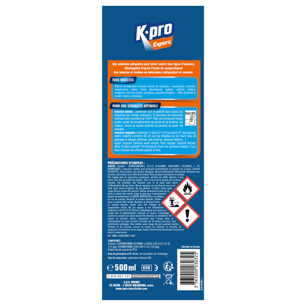 Aérosol tout insectes Krpo 300ml