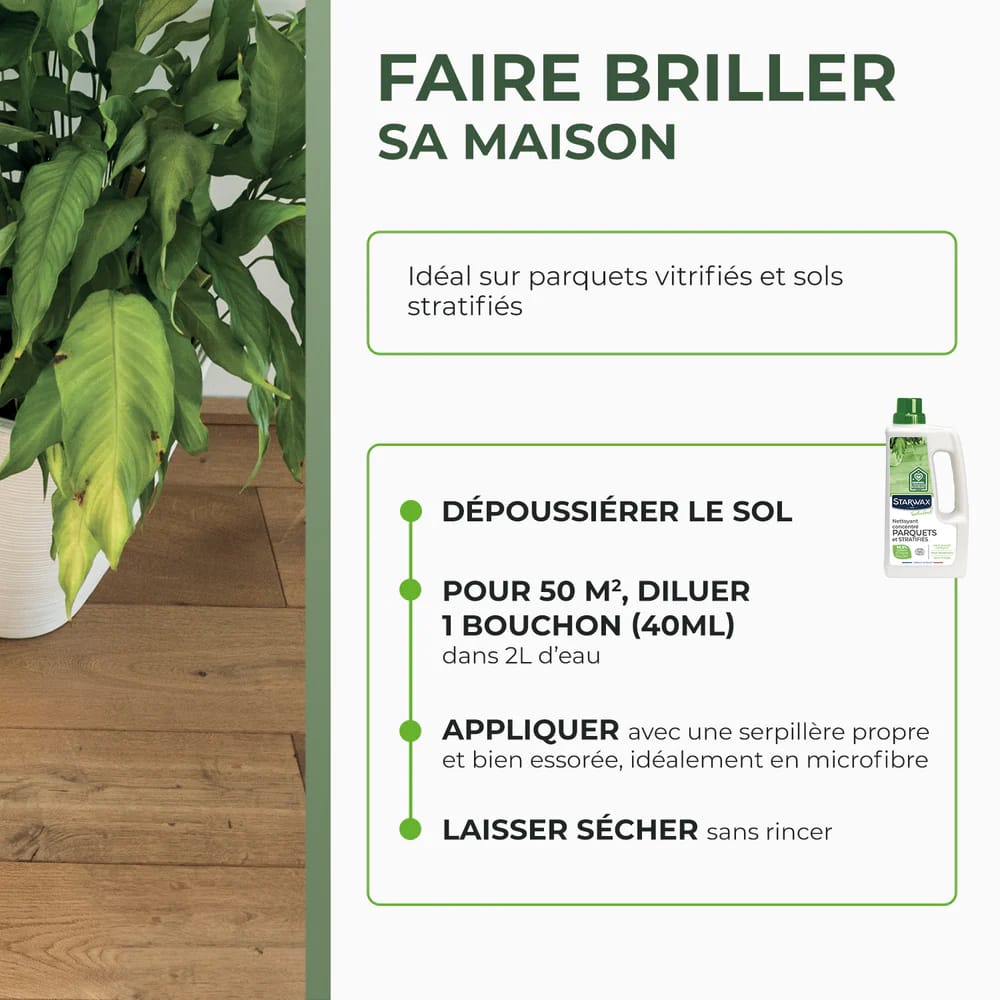 Nettoyant concentré parquets et sols stratifiés Starwax