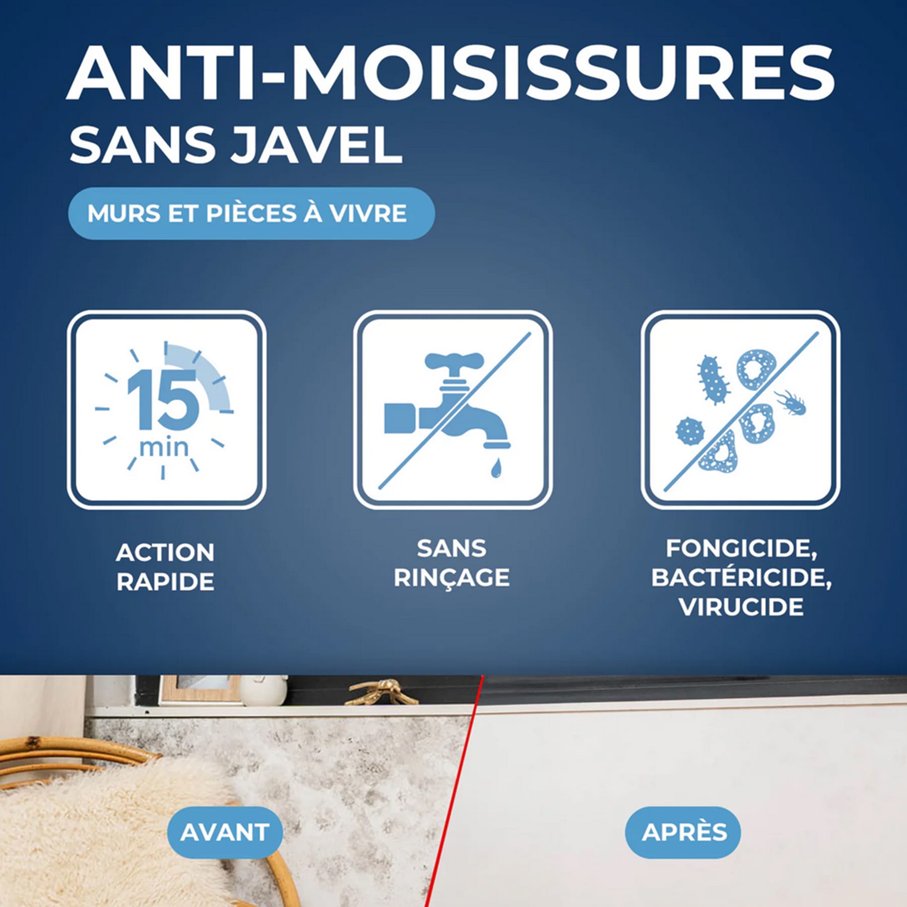 Anti-moisissure pièces à vivre Starwax 500ml