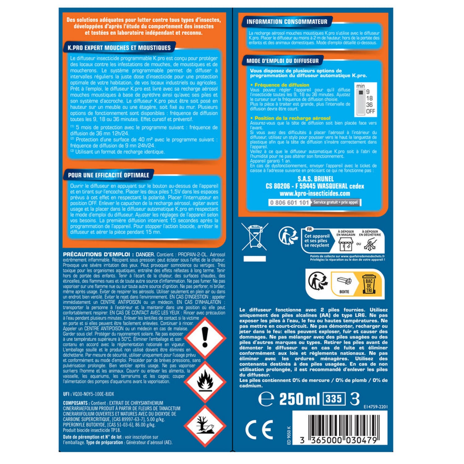 Diffuseur automatique contre les mouches et moustiques K.pro
